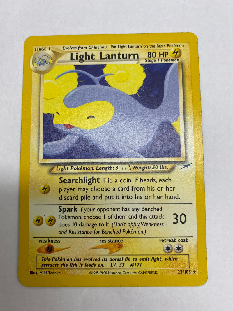 Light Lanturn - 23/105 Neo Destiny Pokemon Card Near Mint Light Lanturn - 23/105 Neo Destiny Pokemon Card Near Mint