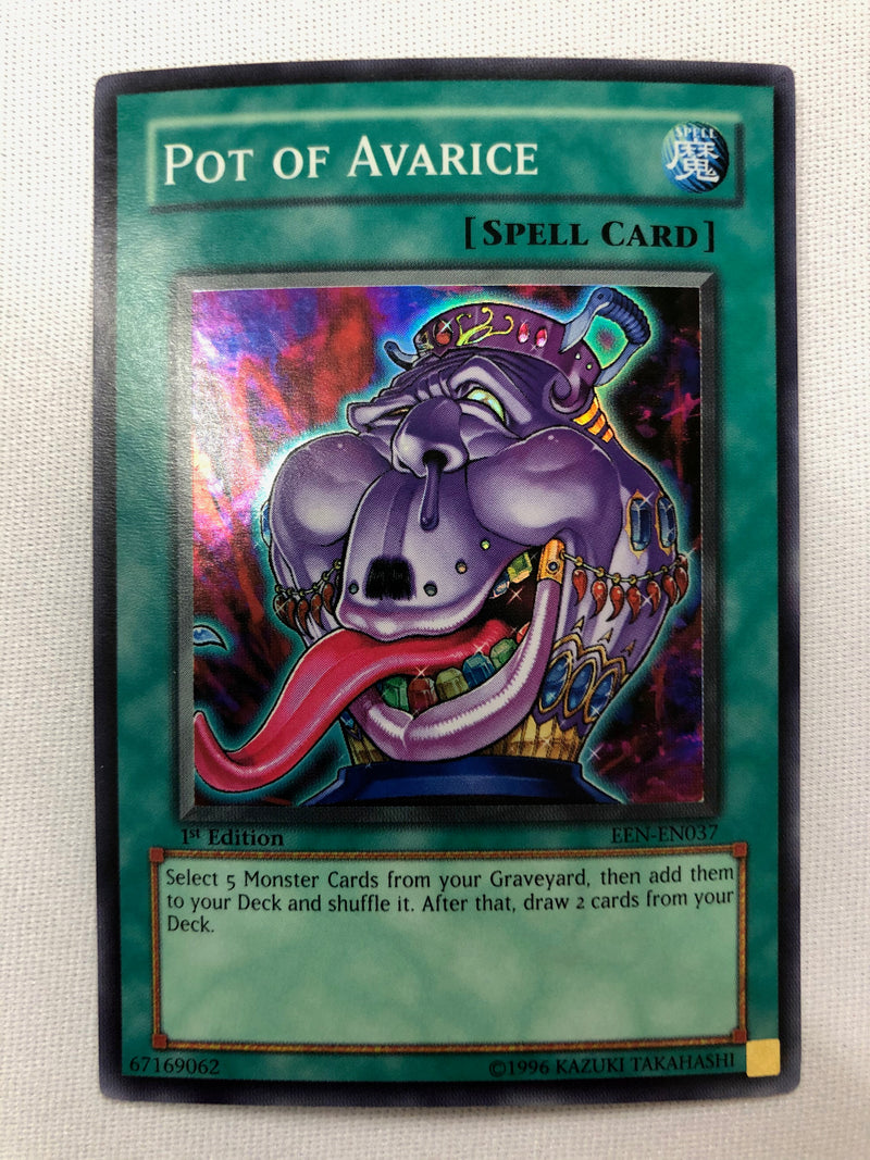 Yugioh Pot of Avarice EEN-EN037 Super Rare 1st Edition Near Mint