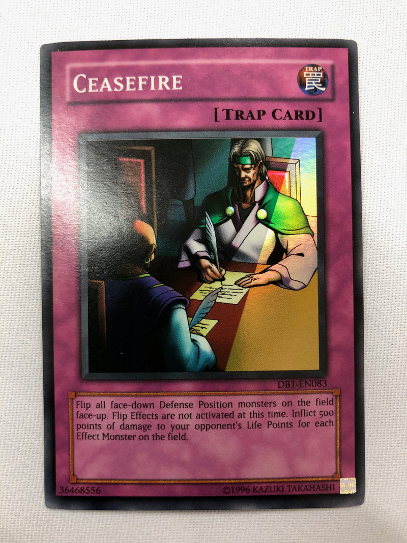 Yugioh Ceasefire DB1-EN083 Super Rare Unlimited Near Mint