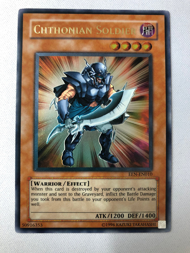 Yugioh Chthonian Soldier EEN-EN010 Ultimate Rare Unlimited Near Mint