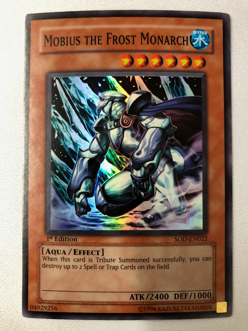 Yugioh Mobius The Frost Monarch SOD-EN022 Super Rare 1st Edition Near Mint
