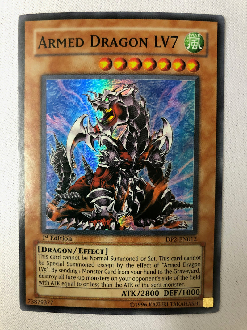 Yugioh Armed Dragon LV7 DP2-EN012 Super Rare 1st Edition Near Mint