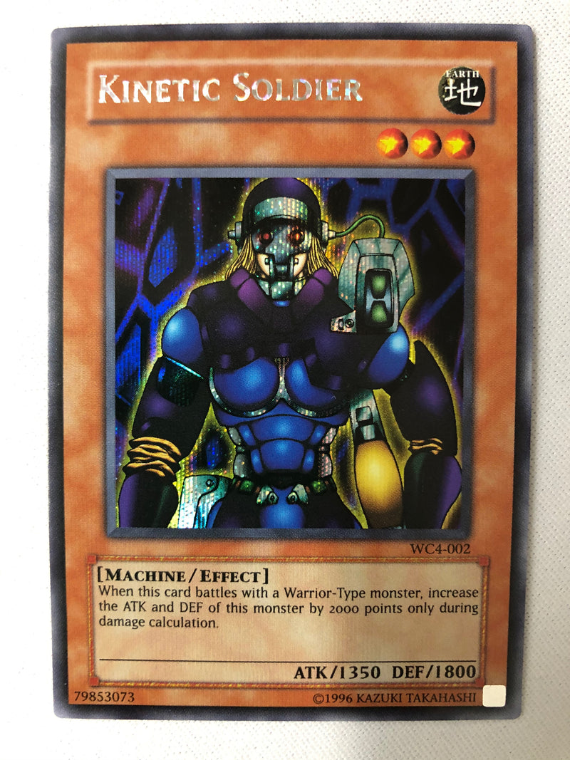Yugioh Kinetic Soldier WC4-002 Secret Rare Unlimited Edition Near Mint