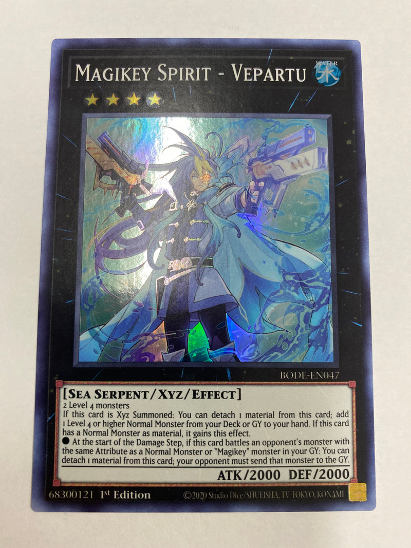 Yugioh Magikey Spirit  Vepartu  BODE-EN047 Super Rare 1st Edition Near Mint