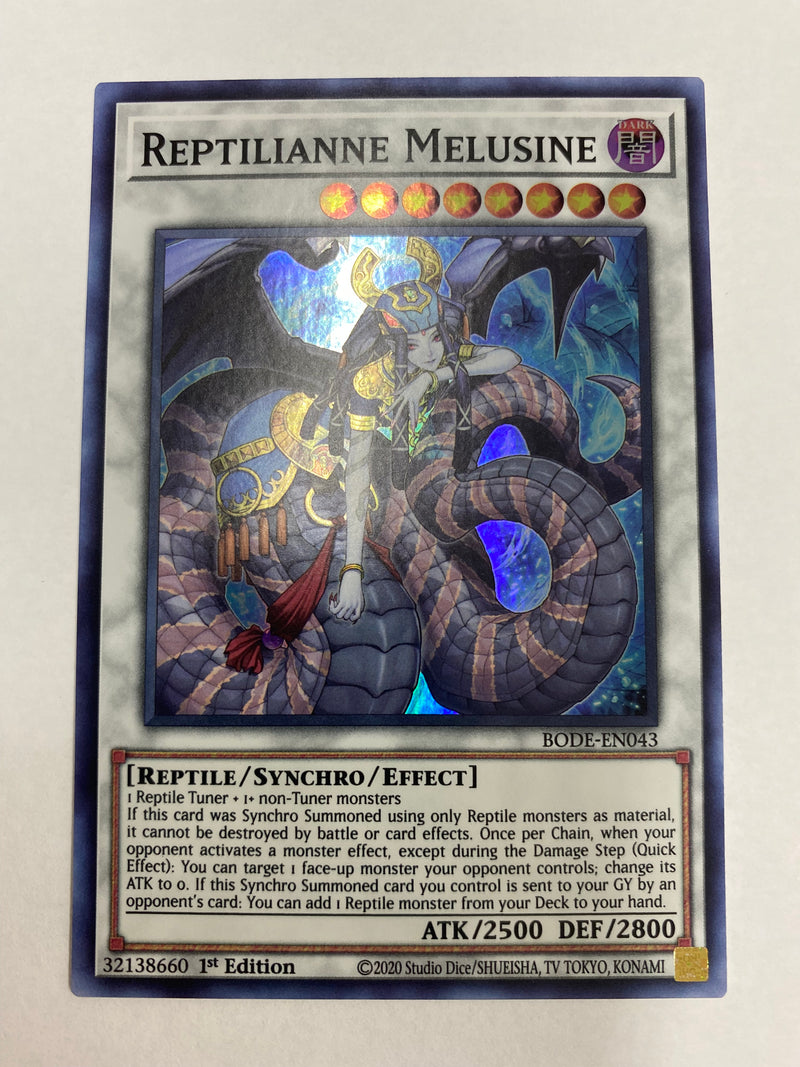Yugioh Reptilianne Melusine  BODE-EN043 Super Rare 1st Edition Near Mint
