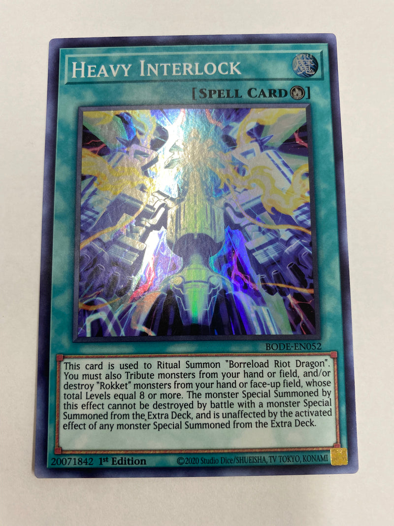 Yugioh Heavy Interlock BODE-EN052 Super Rare 1st Edition Near Mint