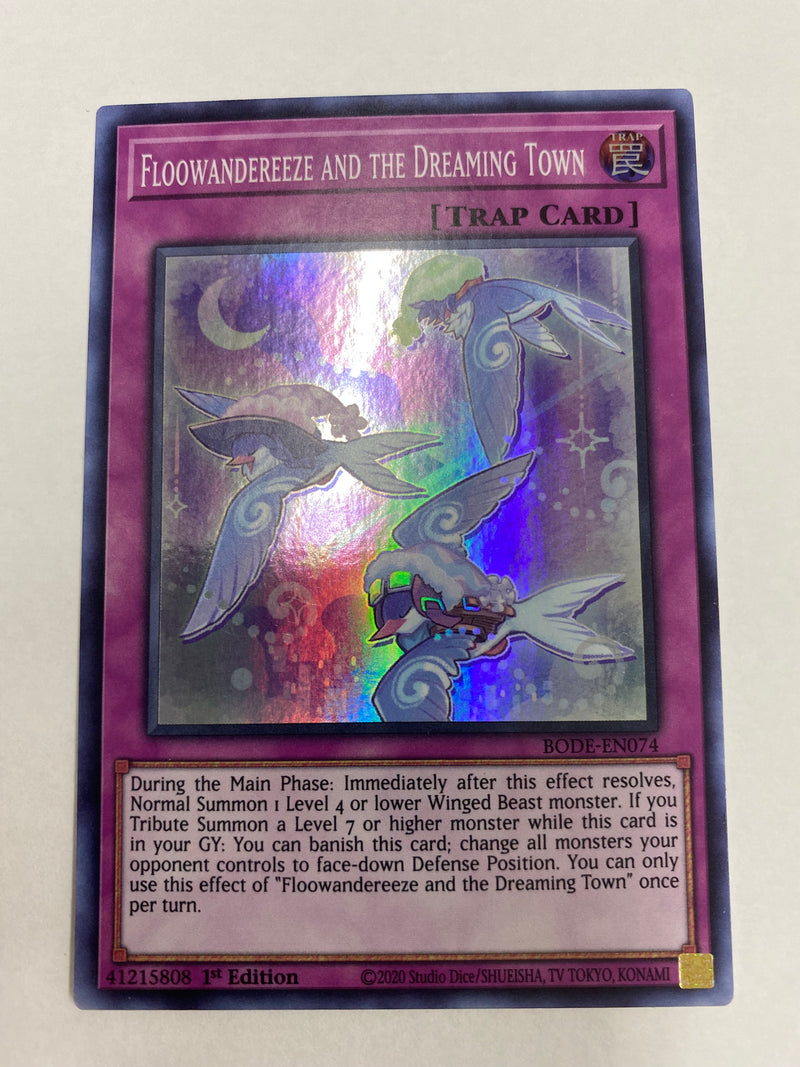 Yugioh Floowandereeze and the Dreaming Town BODE-EN074 Super Rare 1st Edition NM