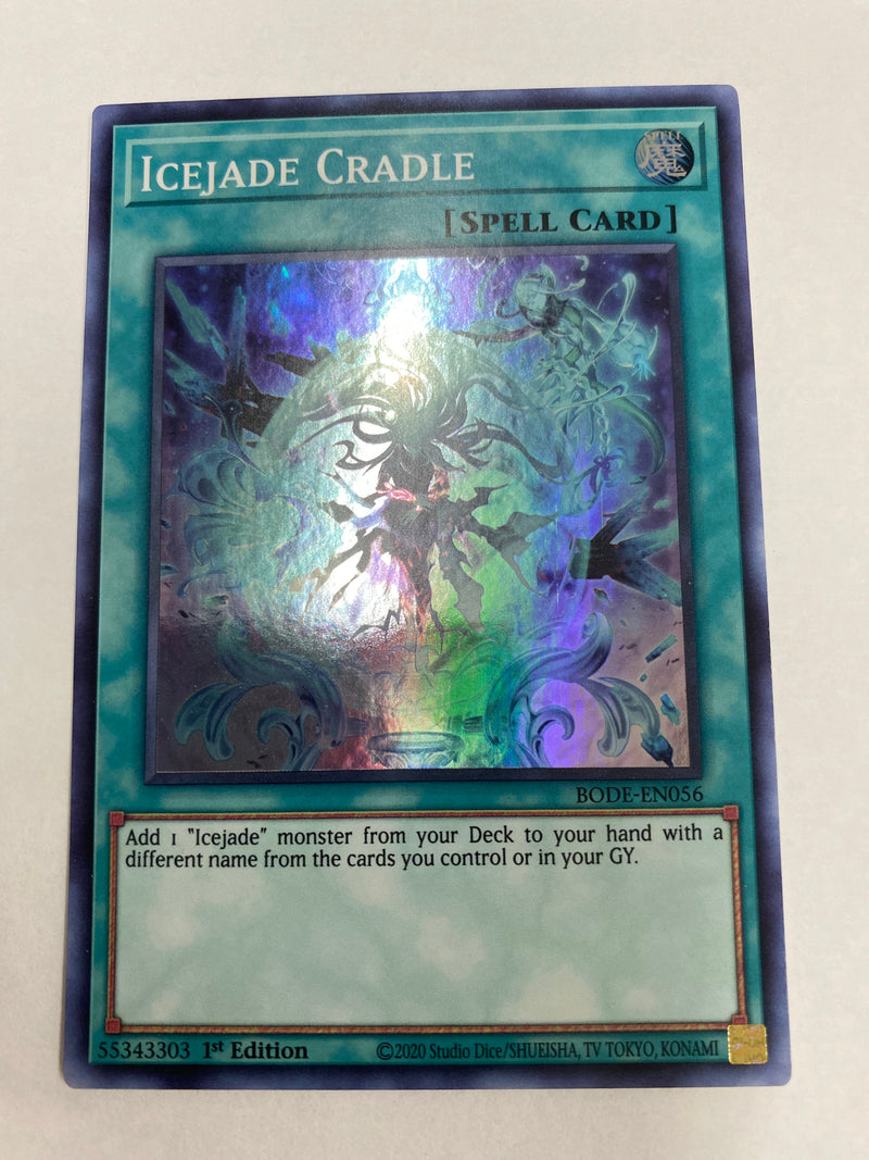 Yugioh Icejade Cradle BODE-EN056 Super Rare  1st Edition Naer Mint