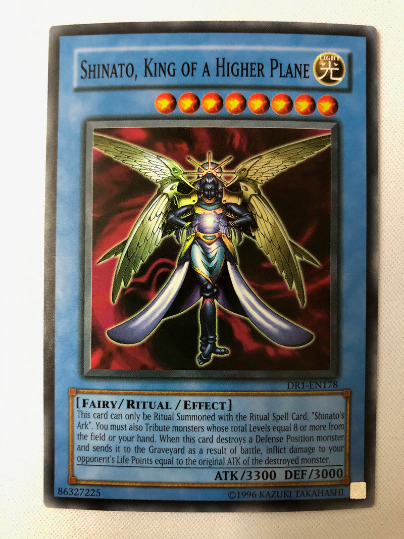 Yugioh Shinato, King of a Higher Plane DR1-EN178 Unlimited Super Rare NM