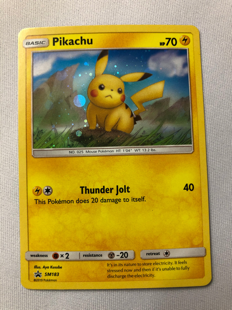 Pikachu SM183 SM Black Star Promo Holo Rare Pokemon Card Near Mint Pikachu SM183 SM Black Star Promo Holo Rare Pokemon Card Near Mint