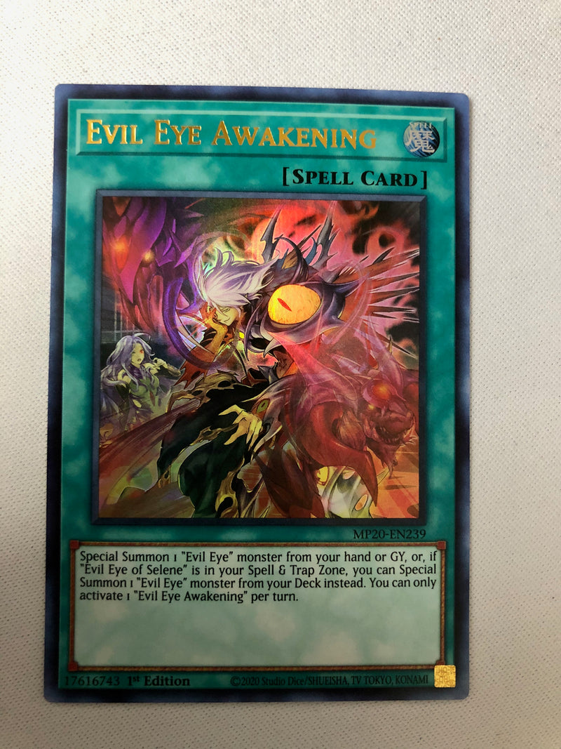 Yugioh Evil Eye Awakening MP20-EN239 Ultra Rare 1st Edition Near Mint