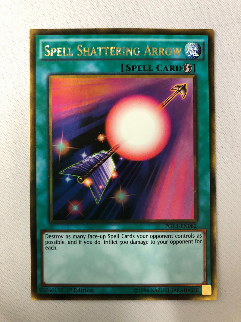 Yugioh Spell Shattering Arrow PGL3-EN082 Gold Rare 1st Edition NM