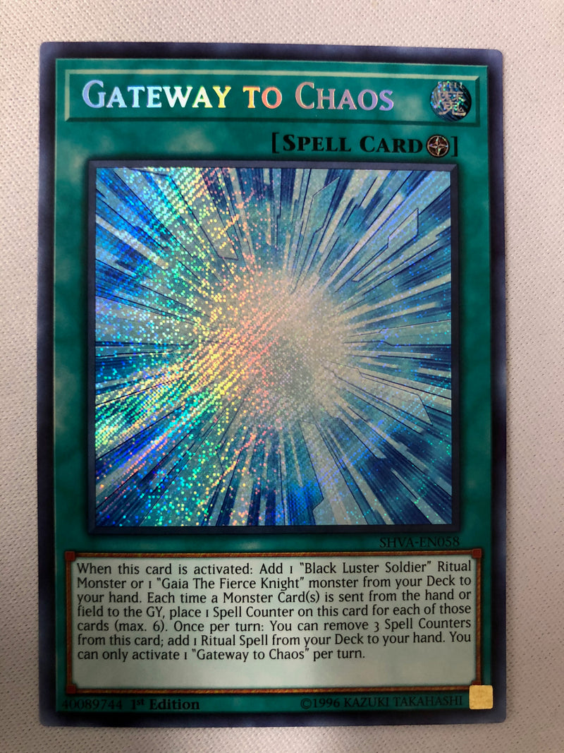 Yugioh Gateway to Chaos SHVA-EN058 Secret Rare 1st Edition NM