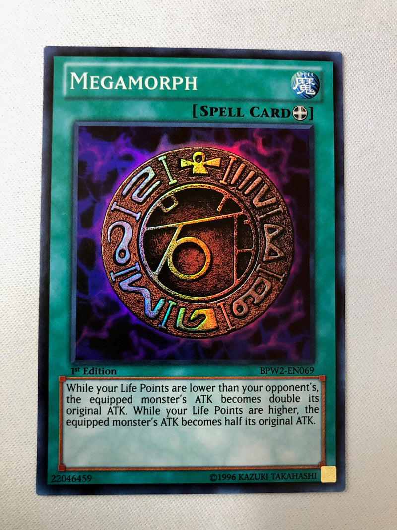 Yugioh Megamorph BPW2-EN069 Super Rare 1st Edition NM