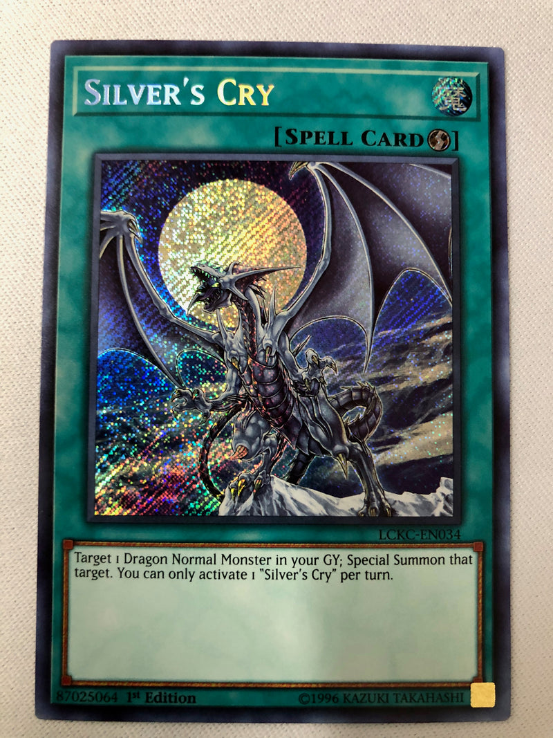Yugioh Silver's Cry LCKC-EN034 Secret Rare 1st Edition Near Mint