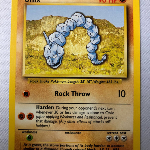 shiny onix pokemon card Onix 56/102 Base Set Common Pokémon Card NM