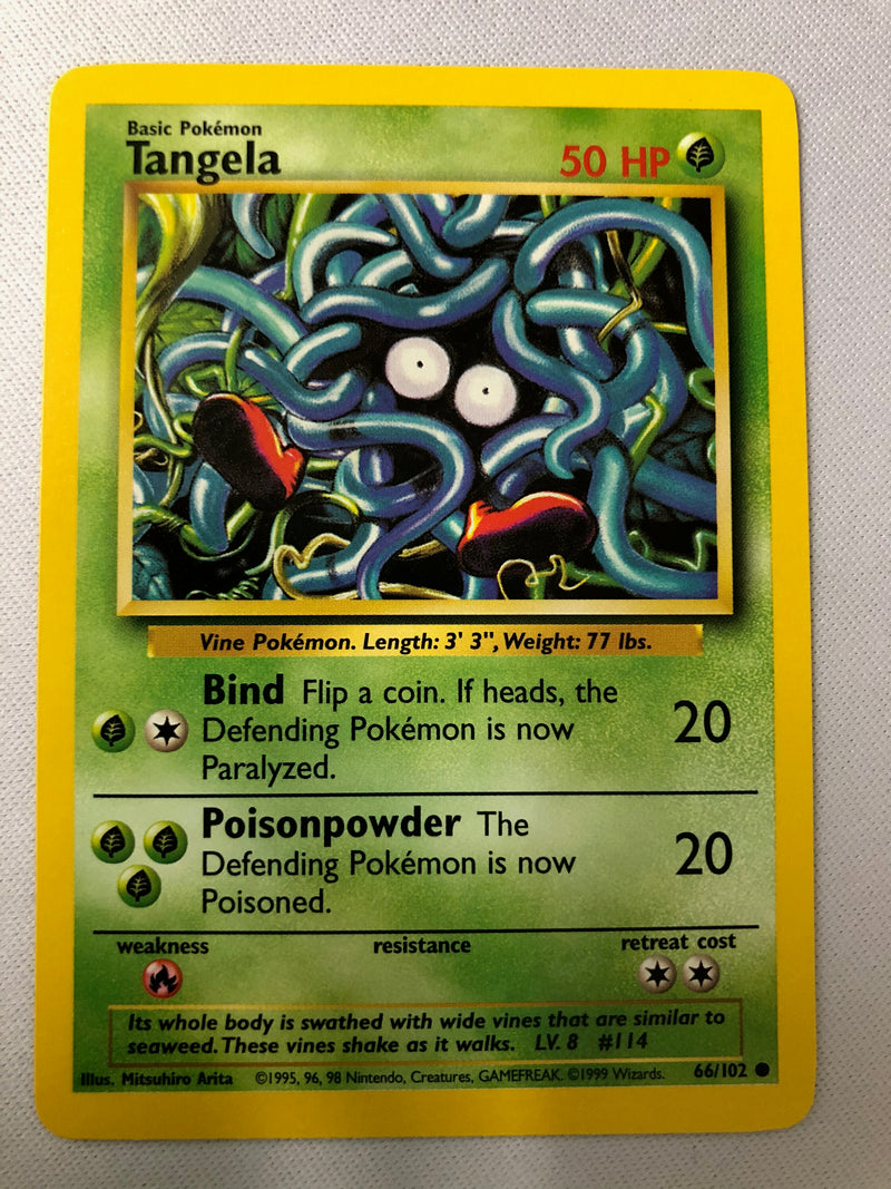 Tangela 66/102 Base Set Common Pokemon Card NM