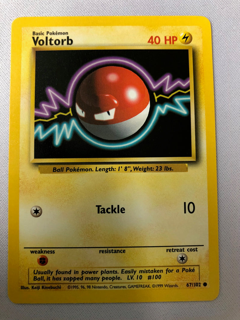Voltorb 67/102 Base Set Common Pokemon Card NM