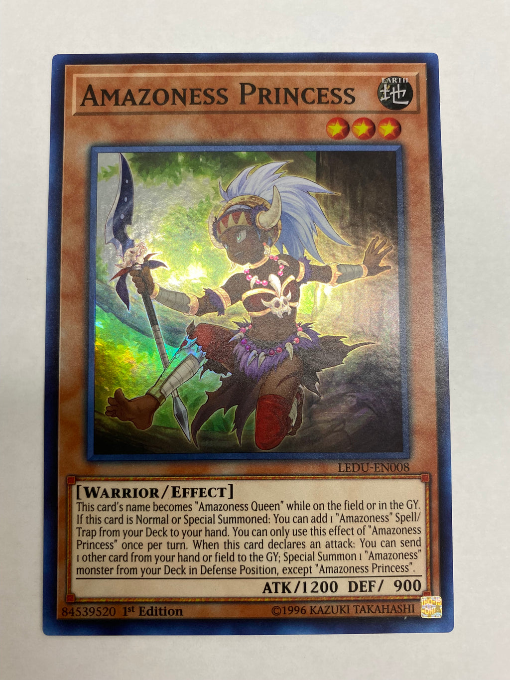 Yugioh Amazoness Princess LEDU-EN008 Super Rare 1st Edition Near Mint Yugioh Amazoness Princess LEDU-EN008 Super Rare 1st Edition Near Mint