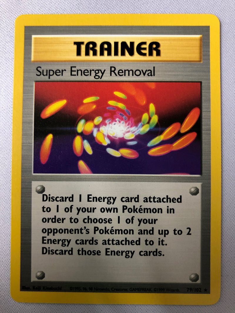 Super Energy Removal 79/102 Base Set Rare Pokemon Card NM