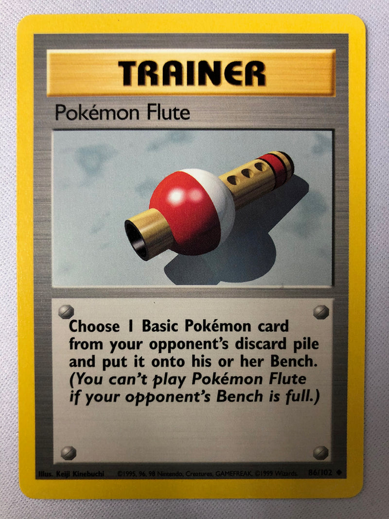 Pokemon Flute 86/102 Base Set Uncommon Pokemon Card NM