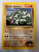 Brock's Rhyhorn22/132 Gym Heroes Rare Pokemon Card NM