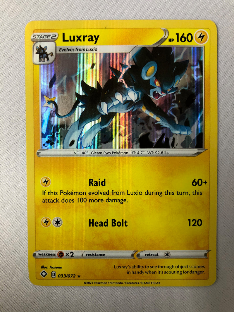 Luxray 033/072 Shining Fates Rare Pokemon Card Near Mint