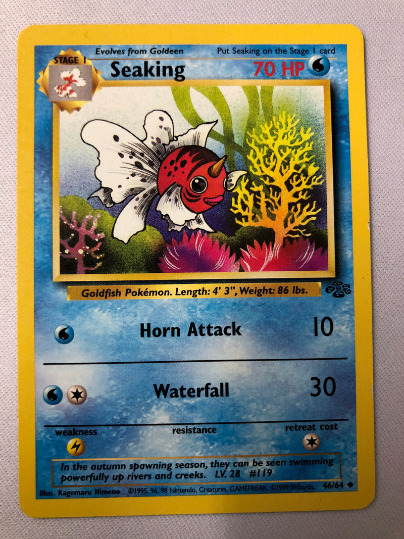 Seaking 46/64 Jungle Set Uncommon Pokemon Card NM