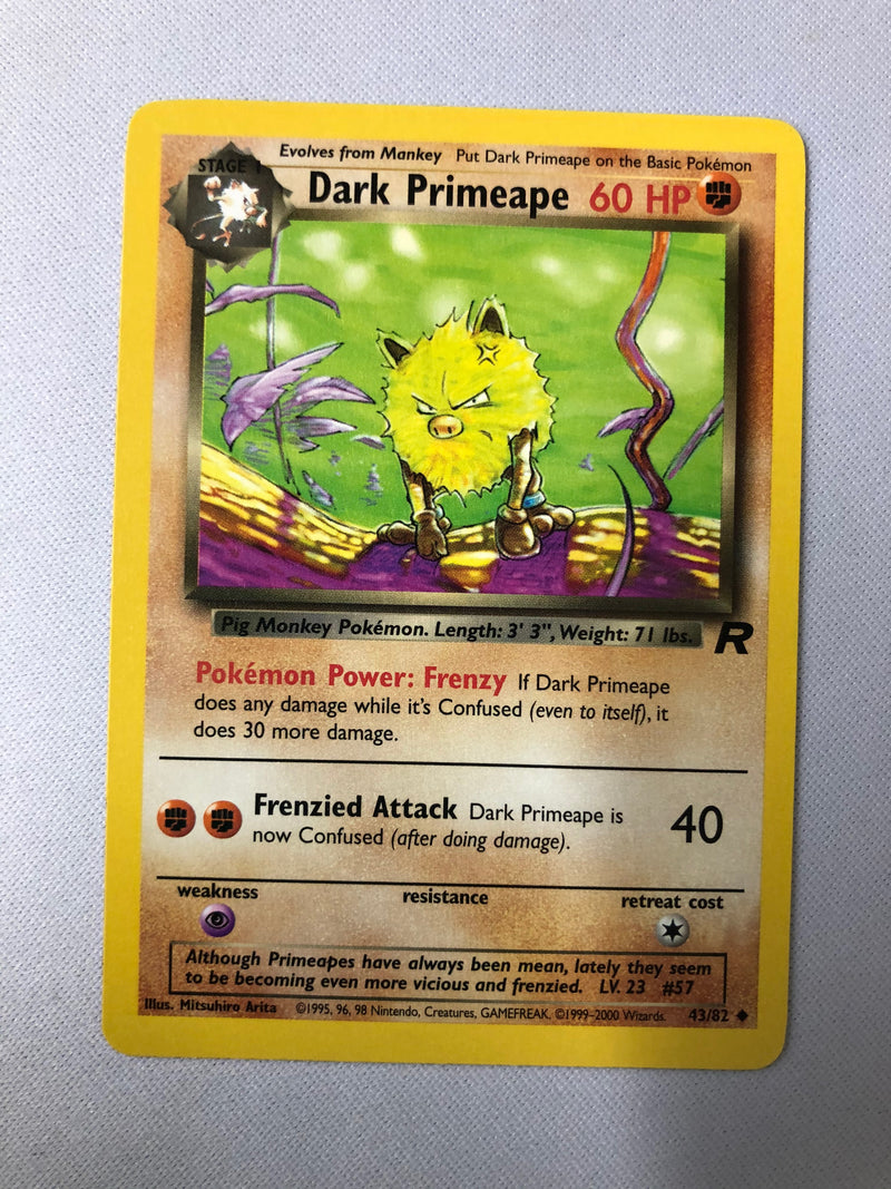 Dark Primeape 43/82 Team Rocket Uncommon Pokemon Card NM