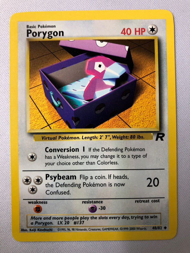 Porygon 48/82 Team Rocket Uncommon Pokemon Card NM