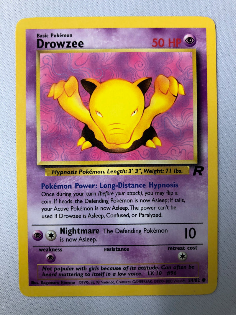 Drowzee 54/82 Team Rocket Common Pokemon Card Near Mint