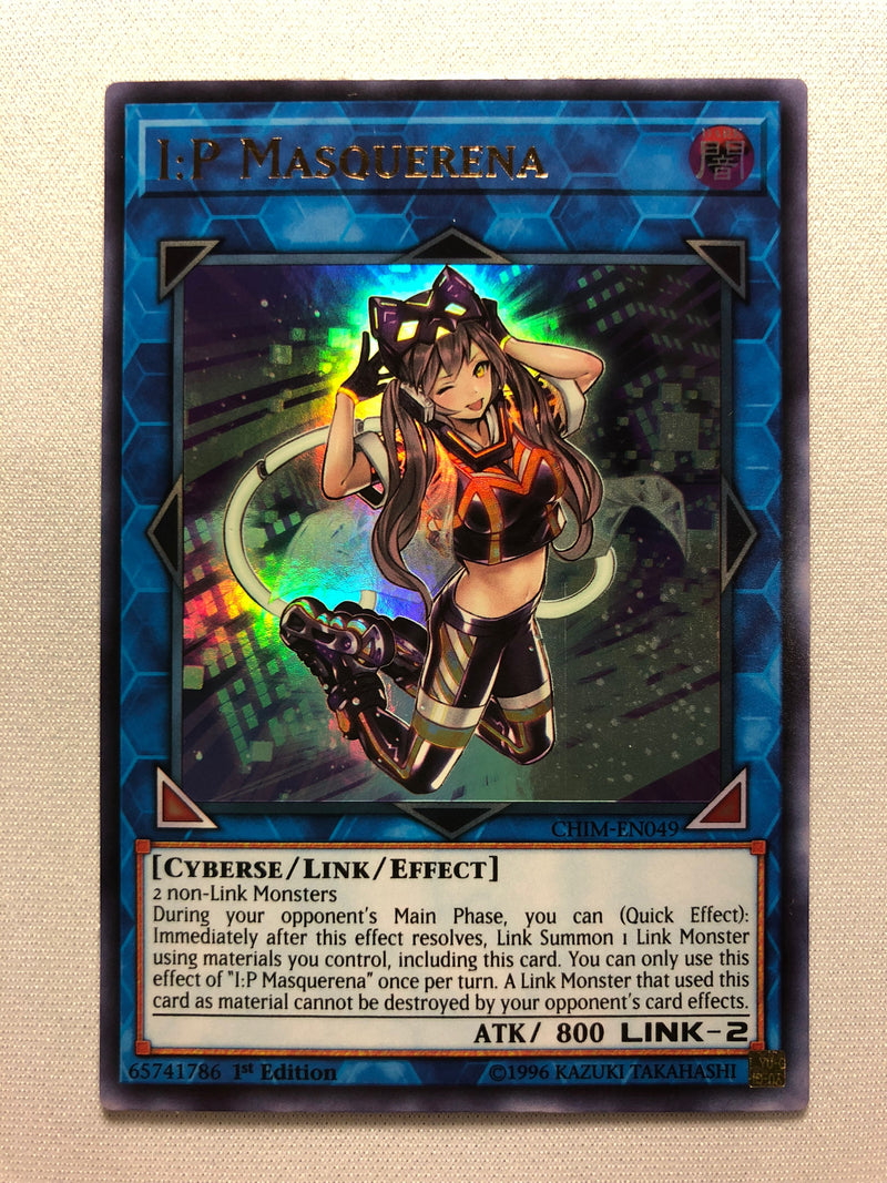 Yugioh I:P Masquerena CHIM-EN049 Ultra Rare 1st Edition Near
