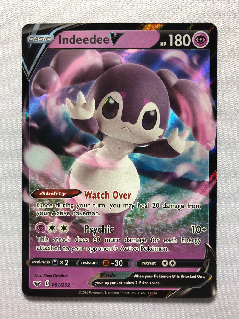indeedee pokemon card price Indeedee V 091/202 Holo Ultra Rare Pokemon Card Near Mint