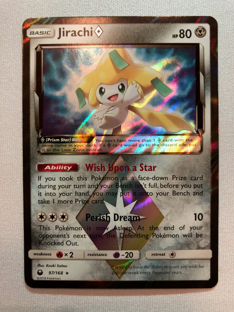Jirachi 97/168 Celestial Storm Prism Star Holo Rare Pokemon Card Near Jirachi 97/168 Celestial Storm Prism Star Holo Rare Pokemon Card Near