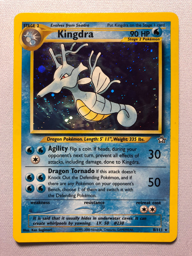 pokemon neo genesis rare cards Kingdra 8/111 Neo Genesis Holo Rare Pokemon Card Near Mint