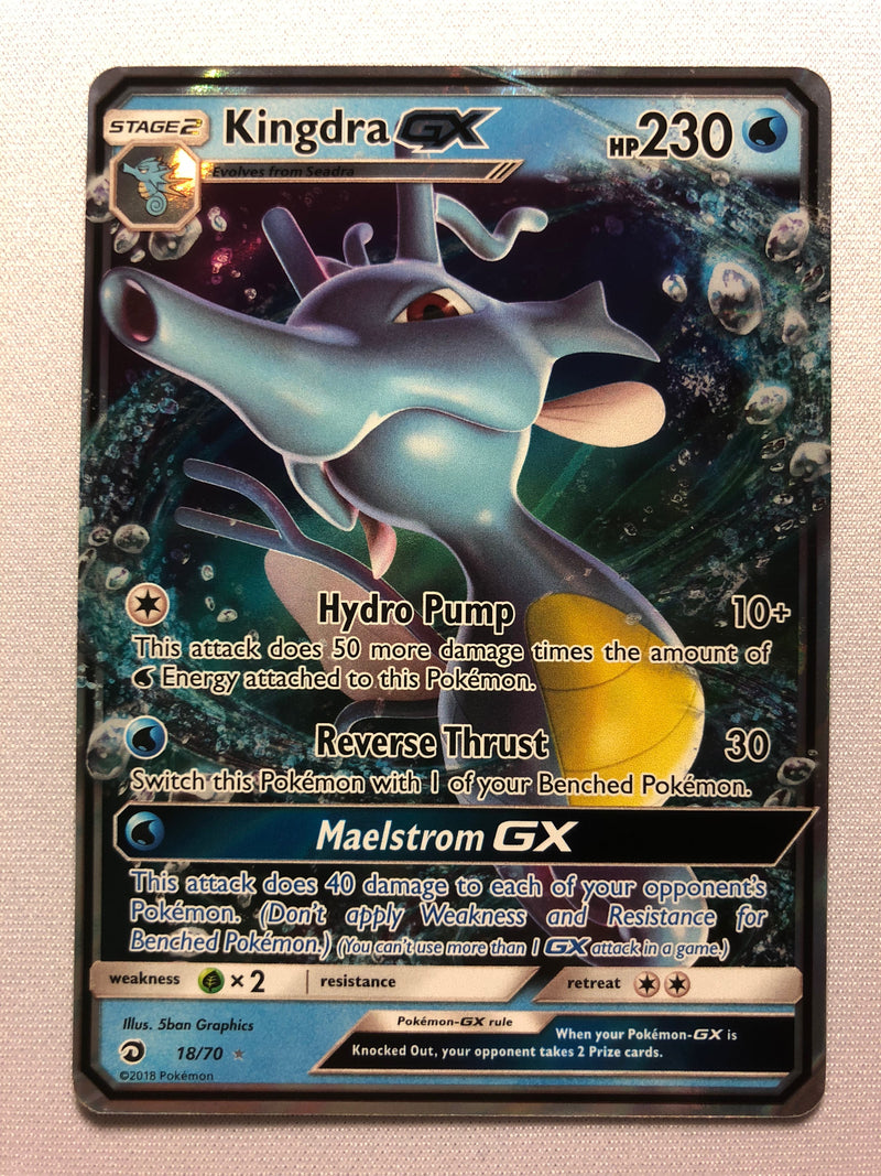 Kingdra GX 18/70 Holo Ultra Rare Dragon Majesty Pokemon Card Near Mint