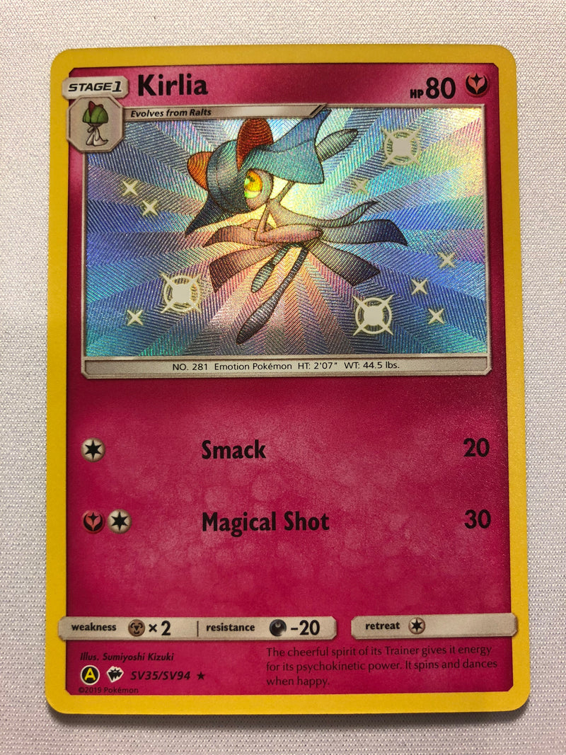 Kirlia SV35/SV94 Hidden Fates Shiny Holo Rare Pokemon Card Near Mint Kirlia SV35/SV94 Hidden Fates Shiny Holo Rare Pokemon Card Near Mint