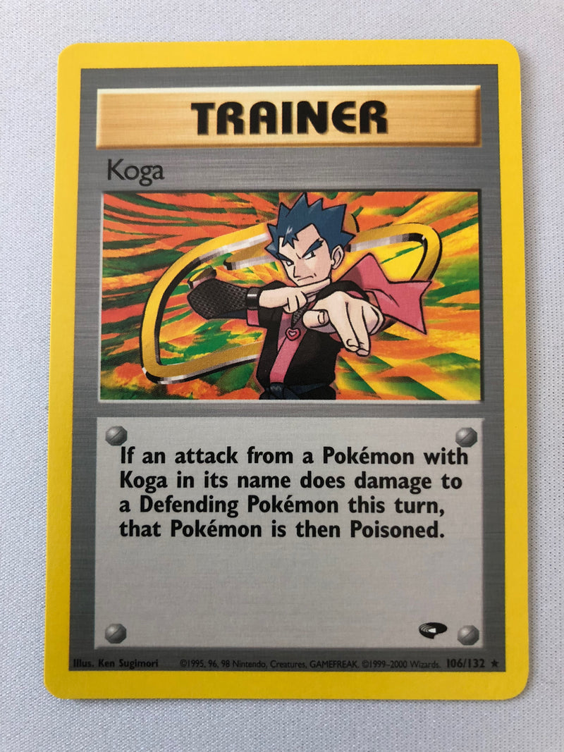 Koga 106/132 Gym Challenge Non-Holo Rare Pokemon Card Near Mint