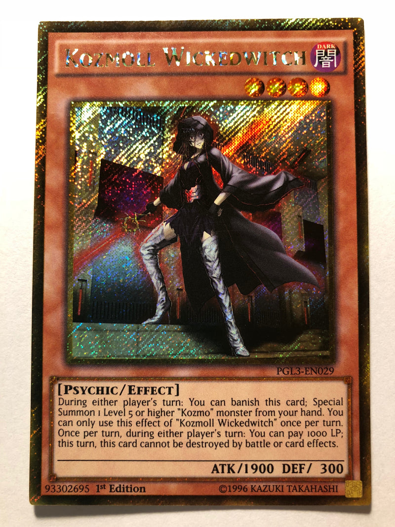 Yugioh Kozmoll Wickedwitch PGL3-EN029 Gold Secret Rare 1st Edition Nea