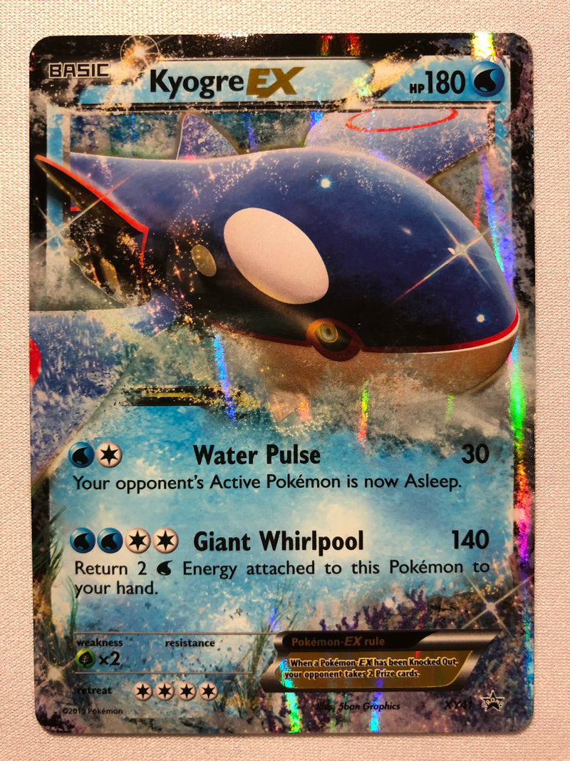 Kyogre EX XY41 Black Star Holo Rare Pokemon Card Near Mint Kyogre EX XY41 Black Star Holo Rare Pokemon Card Near Mint