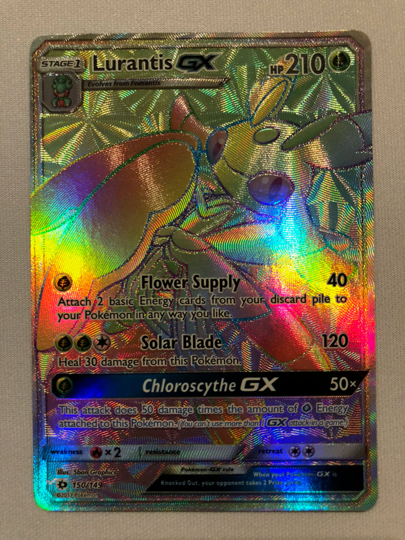 Lurantis GX 150/149 Hyper Rare Sun & Moon Base Set Pokemon Card Near M Lurantis GX 150/149 Hyper Rare Sun & Moon Base Set Pokemon Card Near M