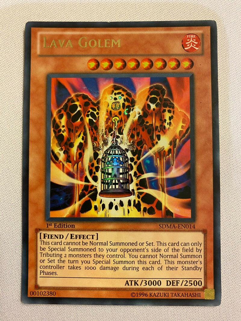Yugioh Lava Golem SDMA-EN014 1st Edition Ultra Rare Near Mint