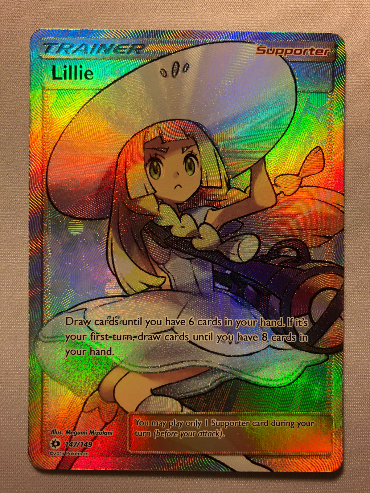 Lillie 147/149 Full Art Ultra Rare Full Art Holo Pokemon Card Near Min Lillie 147/149 Full Art Ultra Rare Full Art Holo Pokemon Card Near Min