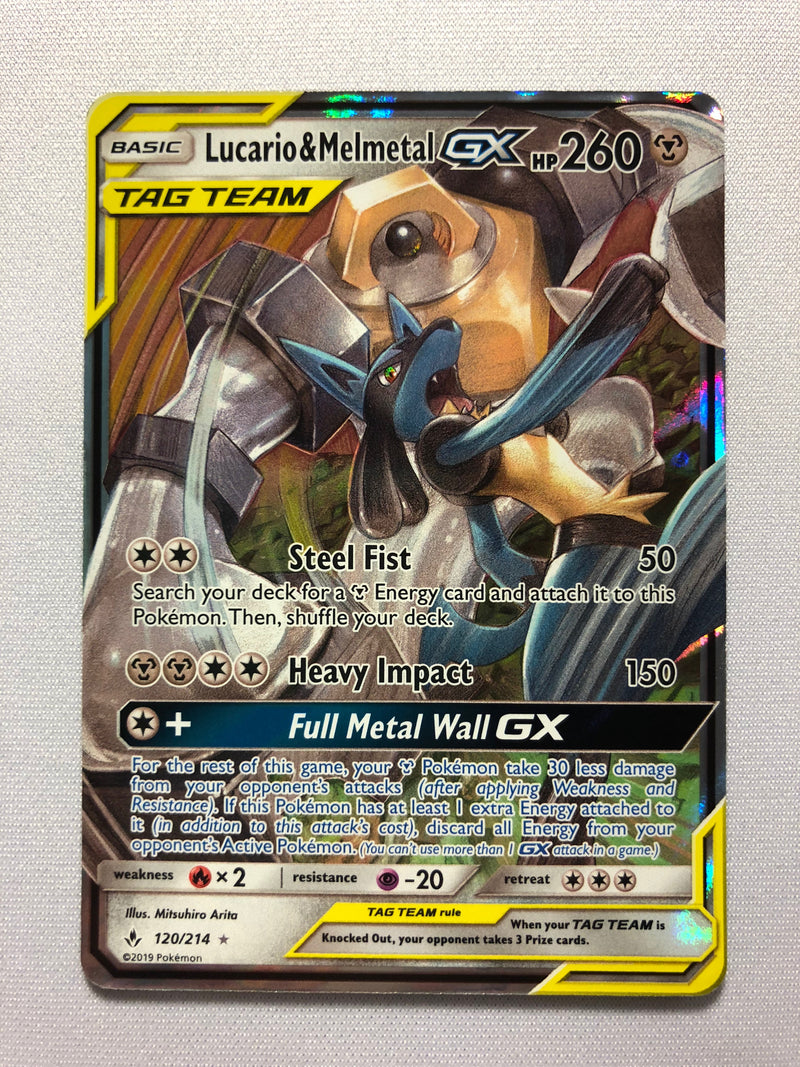 pokemon unbroken bonds card prices Lucario & Melmetal GX 120/214 Unbroken Bonds Ultra Rare Pokemon Card N
