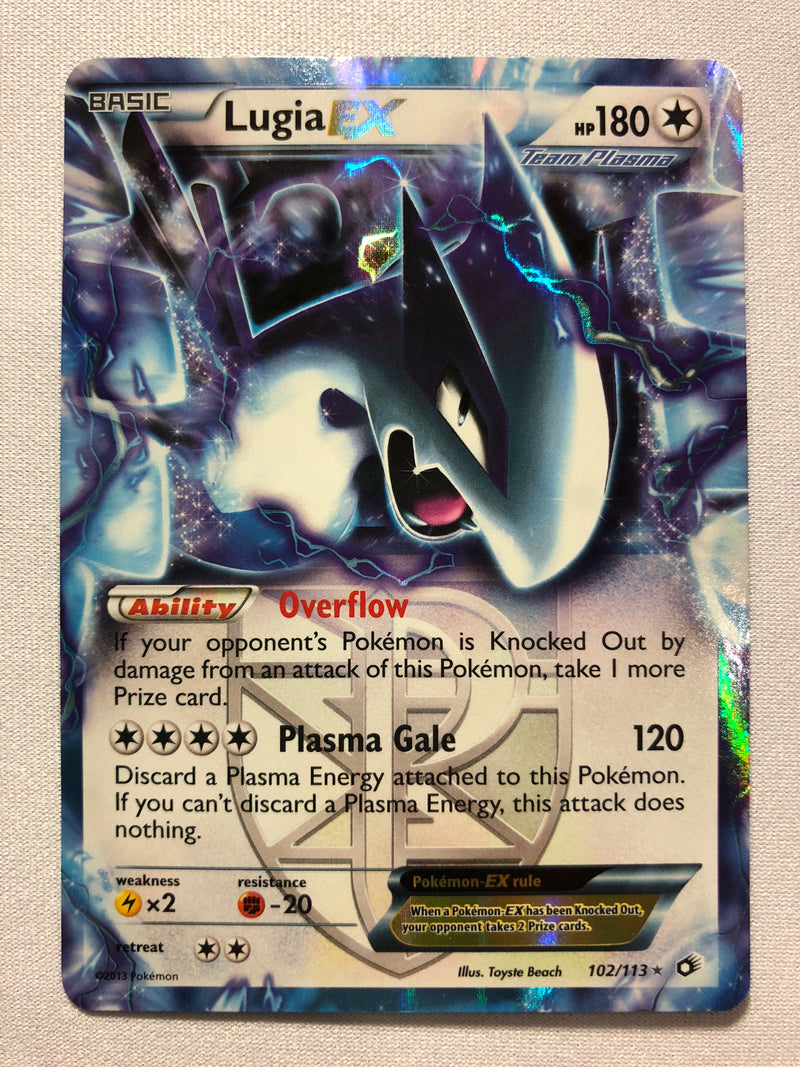 Lugia EX 102/113 Holo Rare Legendary Treasures Pokemon Card Lightly Pl Lugia EX 102/113 Holo Rare Legendary Treasures Pokemon Card Lightly Pl