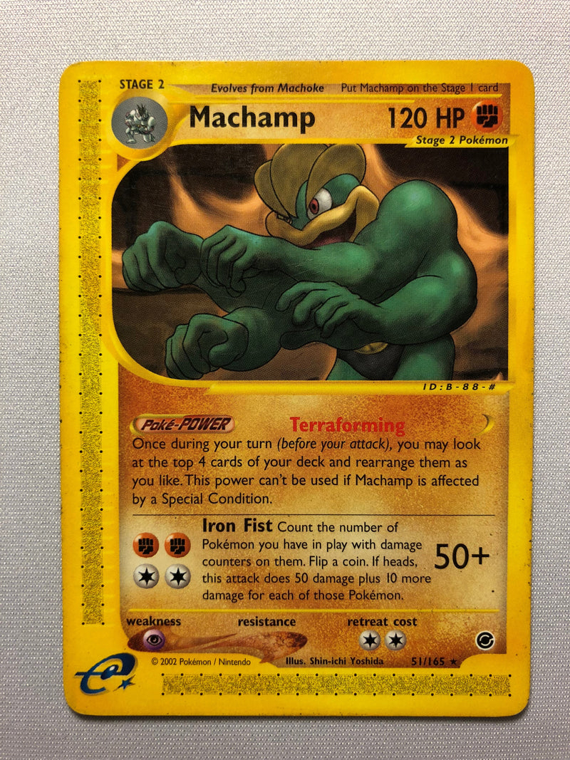 Machamp 51/165 Rare Expedition Pokemon Card Near Mint