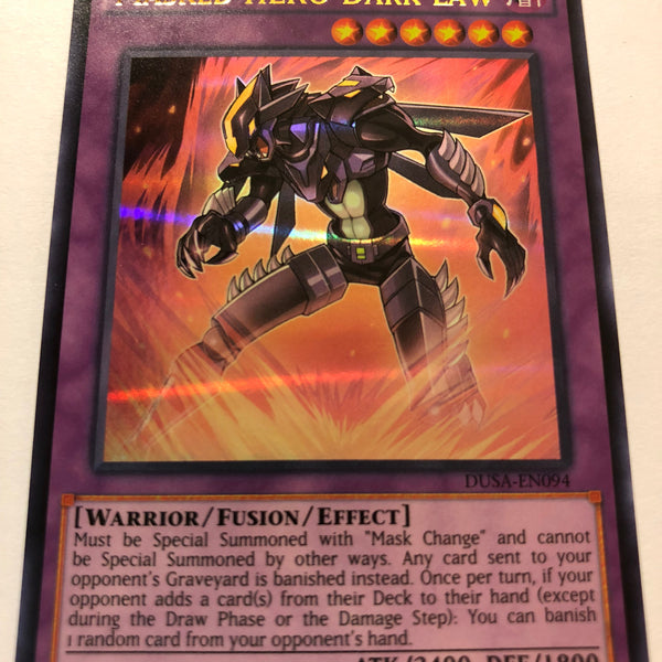 yugioh dark law deck Yugioh Masked HERO Dark Law DUSA-EN094 Ultra Rare 1st Edition Near Min