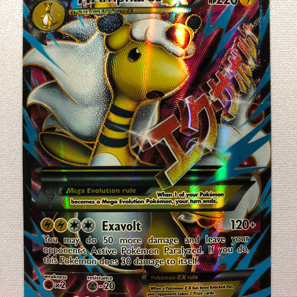 M Ampharos EX 88/98 Full Art Ultra Rare XY Ancient Origins Pokemon Car