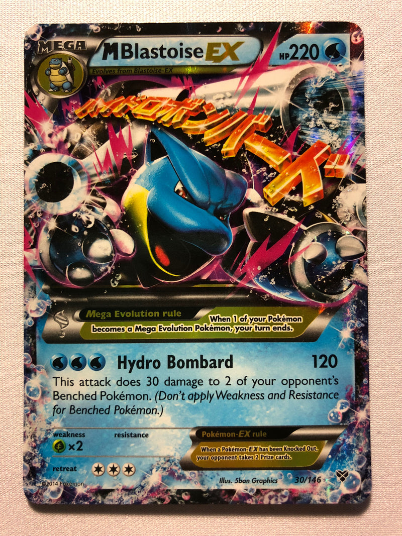 M Blastoise EX 30/146 Holo Ultra Rare Pokemon Card Near Mint