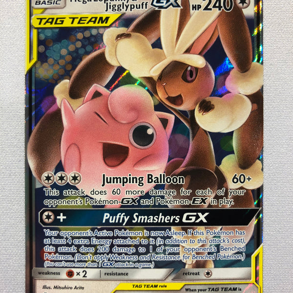 Mega Lopunny & jigglypuff GX 165/236 Holo Ultra Rare Pokemon Card Near